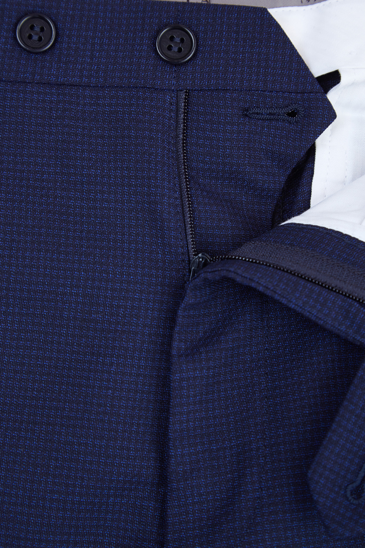 Классический костюм из ткани Impeccabile с микро-принтом CANALI, цвет синий, размер 50;58;54;60 - фото 8